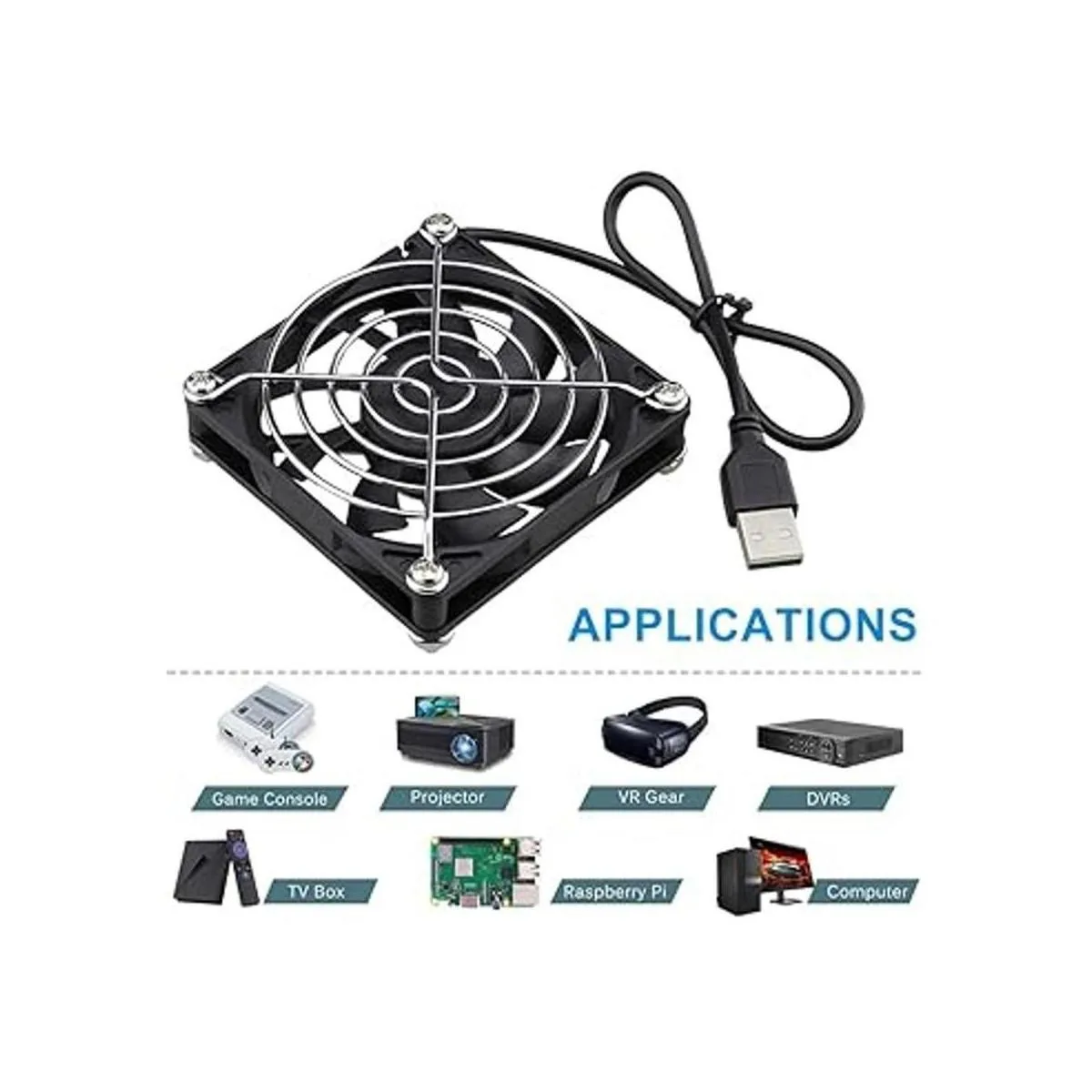 gdstime Conector USB 80 mm x 80 mm x 15 mm DC 5 V Power 3_4