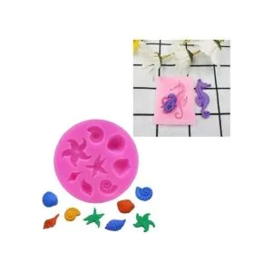 Elfkitwang Molde de silicona para fondant concha cola de_4