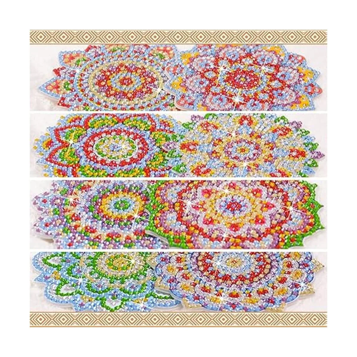 Praise V Do Juego de 8 posavasos de pintura de diamante_4