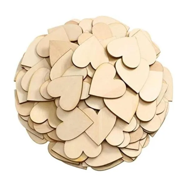Corazones de madera de 2 pulgadas para manualidades 100_1