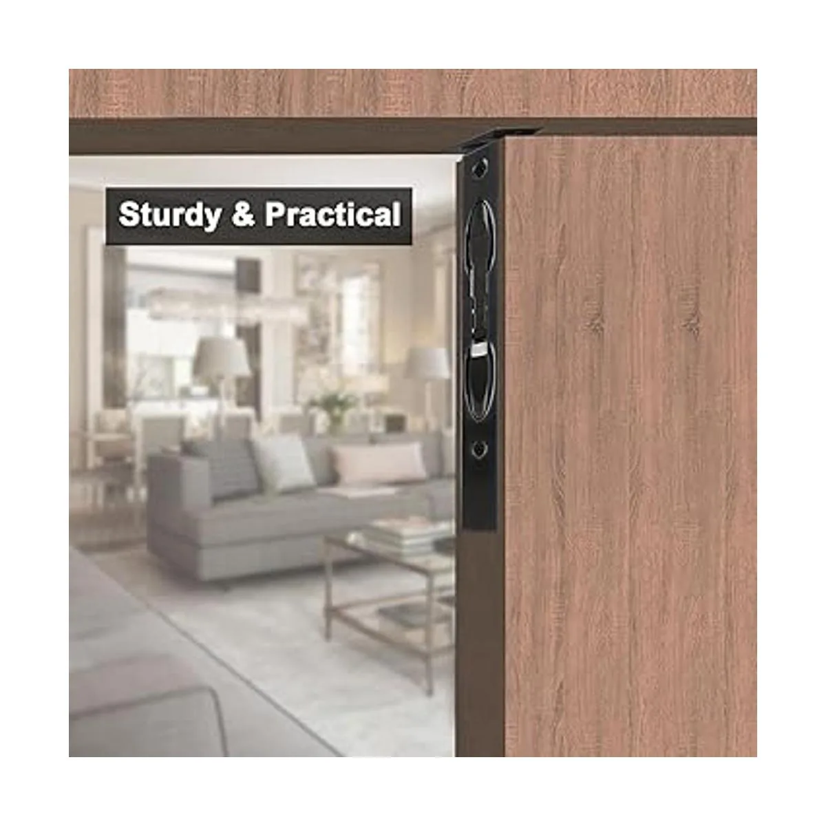 Cionyce 2 pernos de puerta empotrados 8 pulgadas de acero_6