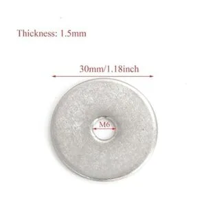 PZRT 12 piezas de acero inoxidable 304 de M6 x 1.181 in_3