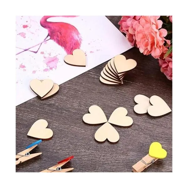 Corazones de madera de 2 pulgadas para manualidades 100_6