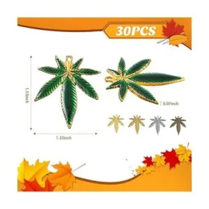 30 abalorios vintage de hojas de aleación tibetana de_2