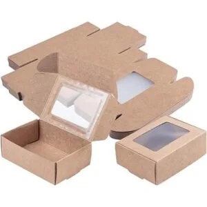 BENECREAT Paquete de 30 cajas rectangulares de papel kraft_4