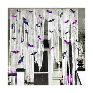 72 piezas de murciélagos iridiscentes 3D decoración de_6