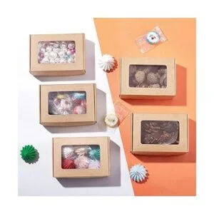 BENECREAT Paquete de 30 cajas rectangulares de papel kraft_6