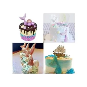 Elfkitwang Molde de silicona para fondant concha cola de_3