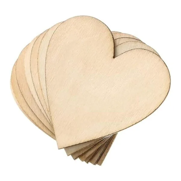 Corazones de madera de 2 pulgadas para manualidades 100_3