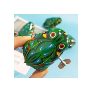 HYSTYLE 6 piezas de reloj de primavera rana juguete de_3