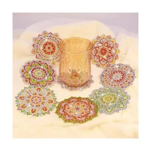 Praise V Do Juego de 8 posavasos de pintura de diamante_6