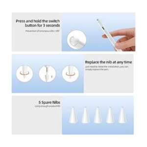 Lápiz digital para iPad con rechazo de palma interruptor_3