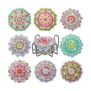 Praise V Do Juego de 8 posavasos de pintura de diamante_1