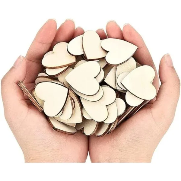 Corazones de madera de 2 pulgadas para manualidades 100_4
