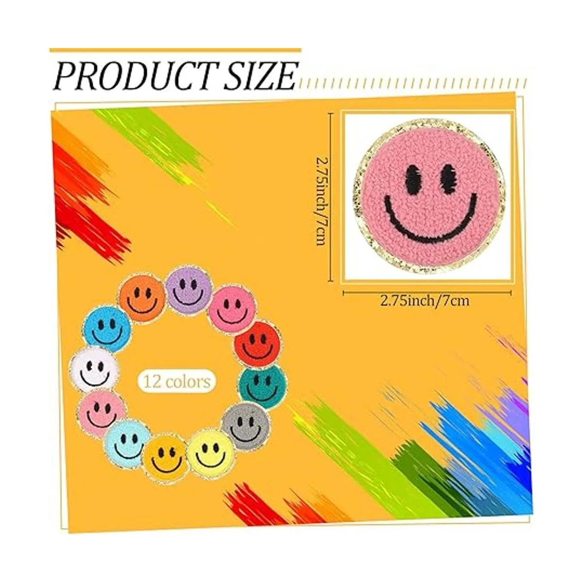 12 parches de felpilla para planchar con cara sonriente_2