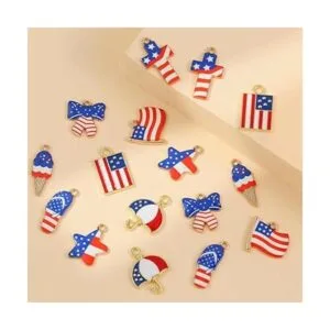 YEYULIN 40 dijes de bandera americana con estrella de_6