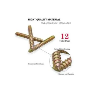 Yoliko Paquete de 12 pernos de suspensión de 3816 x 3_2