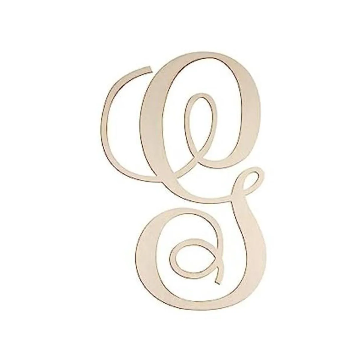 Letras cursivas de madera G para decoración de pared_1