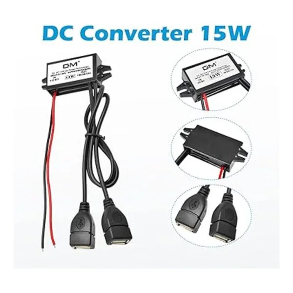 Aideepen Adaptador de 12 V a USB adaptador de 12 V a USB_3