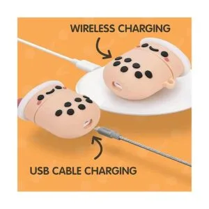 Linda funda para Airpods con llavero silicona femenina_2