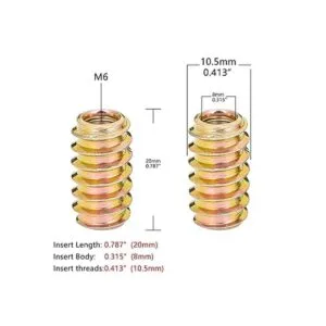PGMJ 80 piezas de tuercas empotradas de 1420 pernos de_2