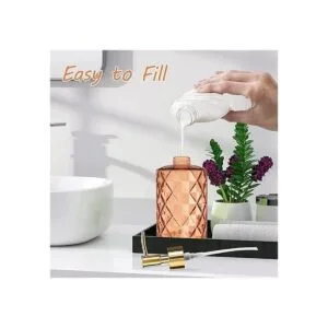 YCWF Dispensador de jabón de vidrio para baño dispensador_4