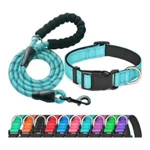 Ladoogo Collar reflectante para perro acolchado con_1