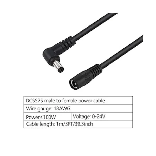 GINTOOYUN Paquete de 2 cables de extensión de alimentación_3