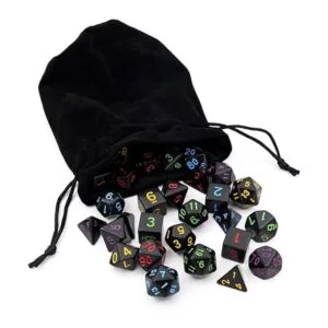 IvyFieldDice 5 juegos de dados poliédricos negros con_3