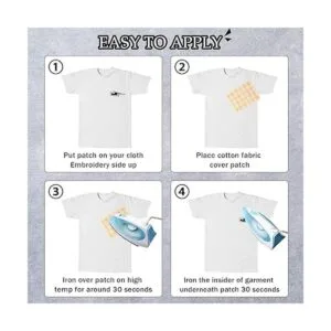 12 parches termoadhesivos con rayo negro bordados para_3