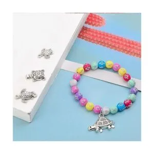 60 dijes tibetanos de tortuga marina de plata antigua_7