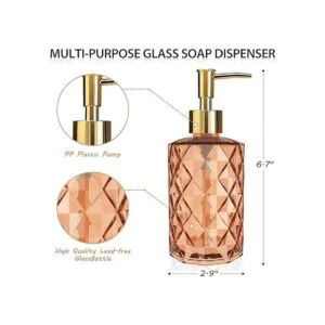 YCWF Dispensador de jabón de vidrio para baño dispensador_2
