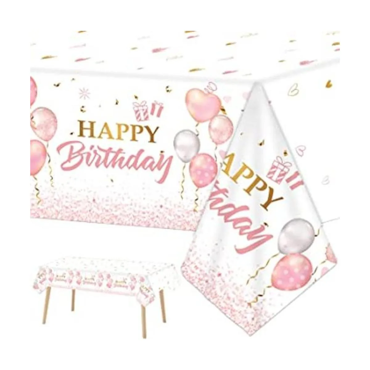 Mantel de 3 piezas de oro rosa para decoración de_1