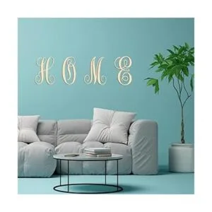 Letras cursivas de madera G para decoración de pared_3