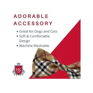 Huxley Kent Pajarita para mascotas a cuadros altos_2