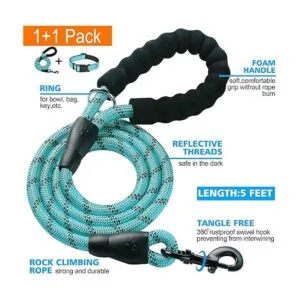 Ladoogo Collar reflectante para perro acolchado con_2