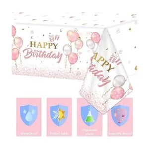 Mantel de 3 piezas de oro rosa para decoración de_3