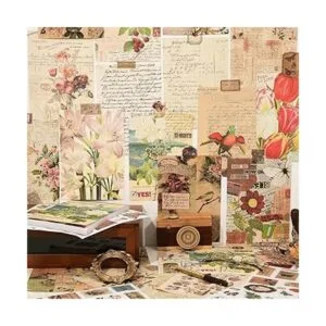 Kit de suministros de diario vintage de 537 piezas con_6