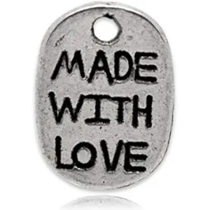 JGFinds Hecho con dijes de mensaje de amor 200 unidades_3