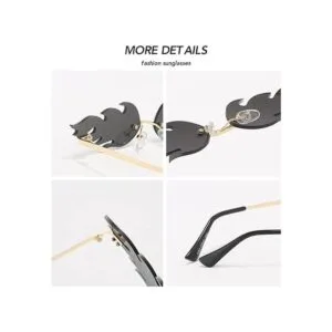 JOVAKIT Lentes de sol de llama fuego para mujeres y_5