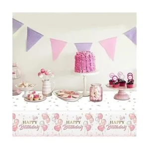 Mantel de 3 piezas de oro rosa para decoración de_5