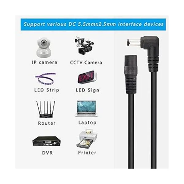GINTOOYUN Paquete de 2 cables de extensión de alimentación_4