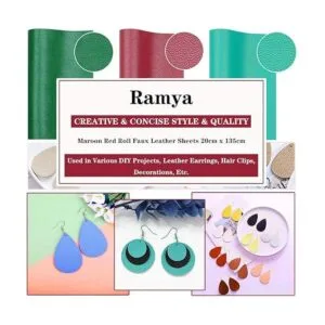 Ramya Sábanas de cuero sintético de color sólido 7.8 x 53_5