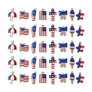 YEYULIN 40 dijes de bandera americana con estrella de_1