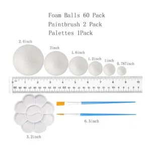 Paquete de 63 bolas de espuma para manualidades bolas de_2