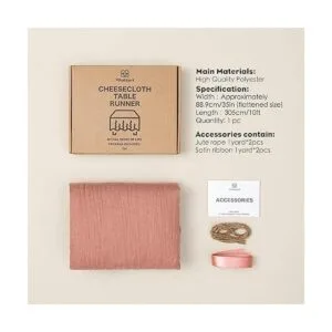 Vitalizart Camino de mesa de gasa de 10 pies estilo_3