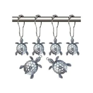 Aimoye Ganchos de cortina de ducha de tortuga marina para_1