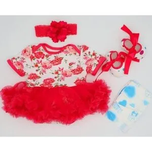 MAIHAO Falda tutú roja ropa de muñecas Reborn de 22_4