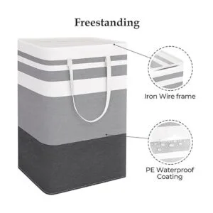 StorageRight Canasta de lavandería plegable grande con_3