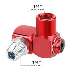 Hromee Conector de manguera de aire giratorio NPT de 360_4